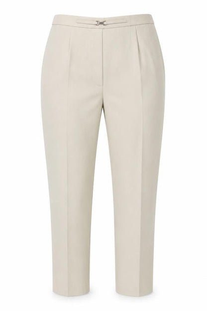 Front view of Saira of Manchester women’s ivory trousers, size UK 27, in, 26-inch leg