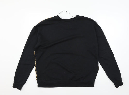 Womens UK Size 8 Atmosphere Black Basic T-Shirt
