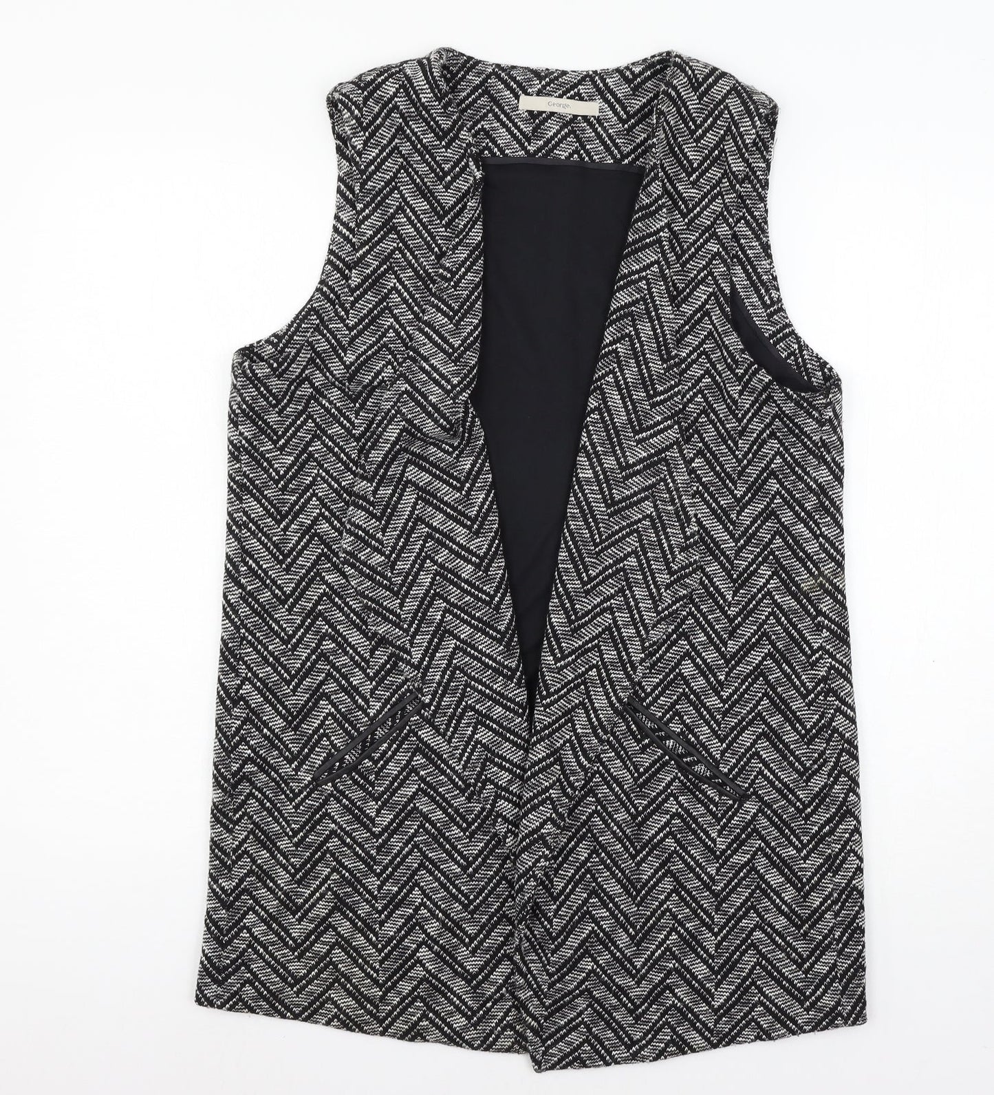 George Womens Black Striped  Jacket  Size 16