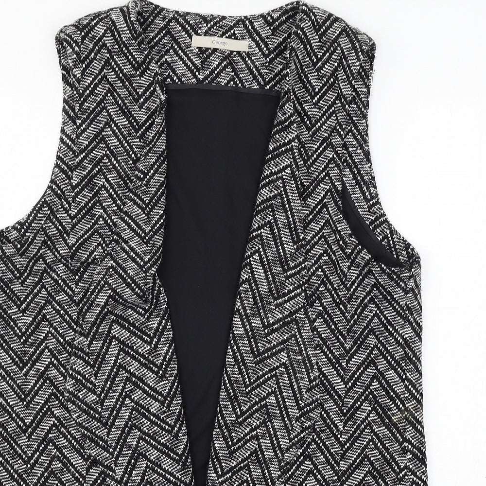 George Womens Black Striped  Jacket  Size 16