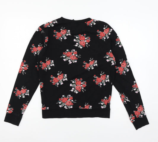 Womens UK Size XS Divided by H&M Black Pullover Sweatshirt