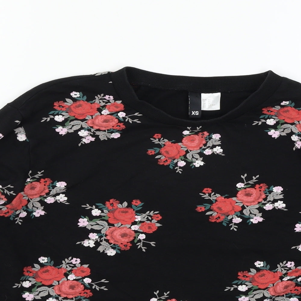 Womens UK Size XS Divided by H&M Black Pullover Sweatshirt