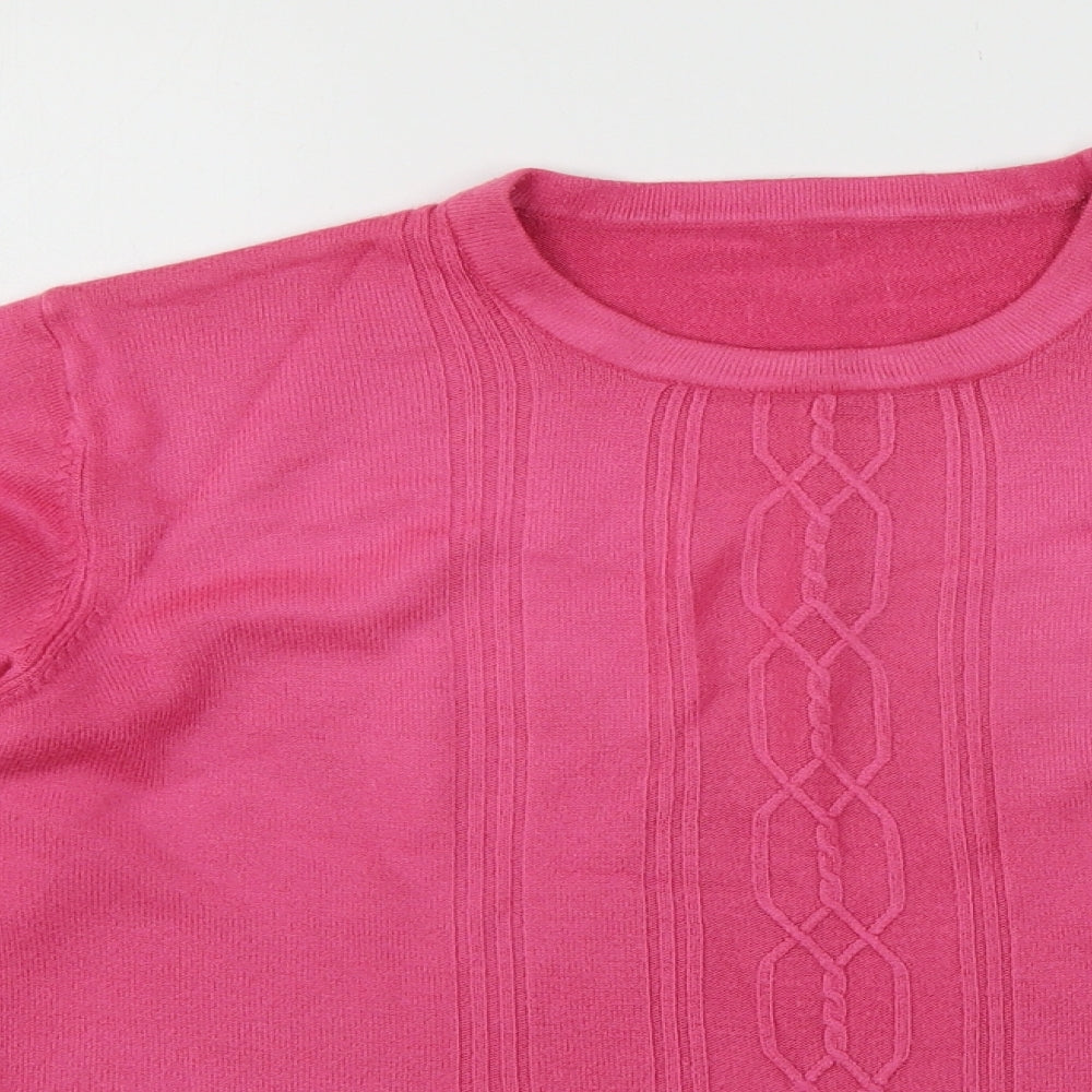 Womens UK Size L Sarah Hamilton Pink Pullover Jumper