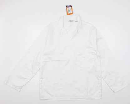 Mens UK Size M Portwest White  Button-Up Long Sleeve Casual Shirt