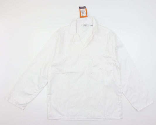 Mens UK Size M Portwest White  Button-Up Long Sleeve Casual Shirt