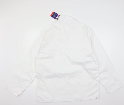 Mens UK Size M Portwest White  Button-Up Long Sleeve Casual Shirt