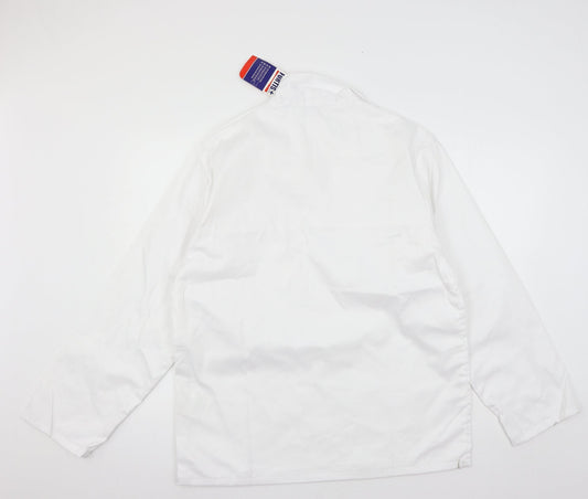 Mens UK Size M Portwest White  Button-Up Long Sleeve Casual Shirt