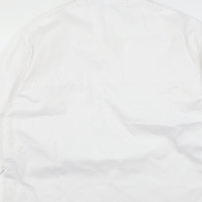 Mens UK Size M Portwest White  Button-Up Long Sleeve Casual Shirt