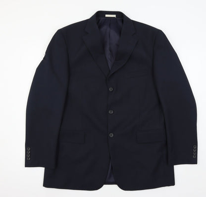 Mens UK Size L Greenwoods Regular Blue Suit Jacket