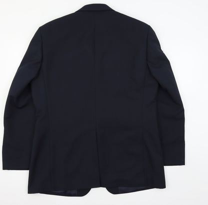 Mens UK Size L Greenwoods Regular Blue Suit Jacket