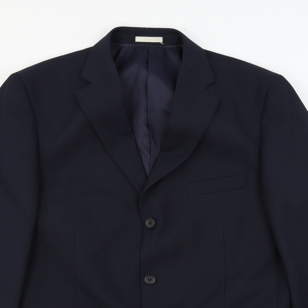 Mens UK Size L Greenwoods Regular Blue Suit Jacket