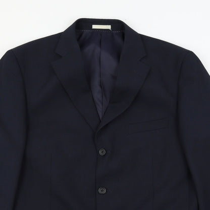 Mens UK Size L Greenwoods Regular Blue Suit Jacket