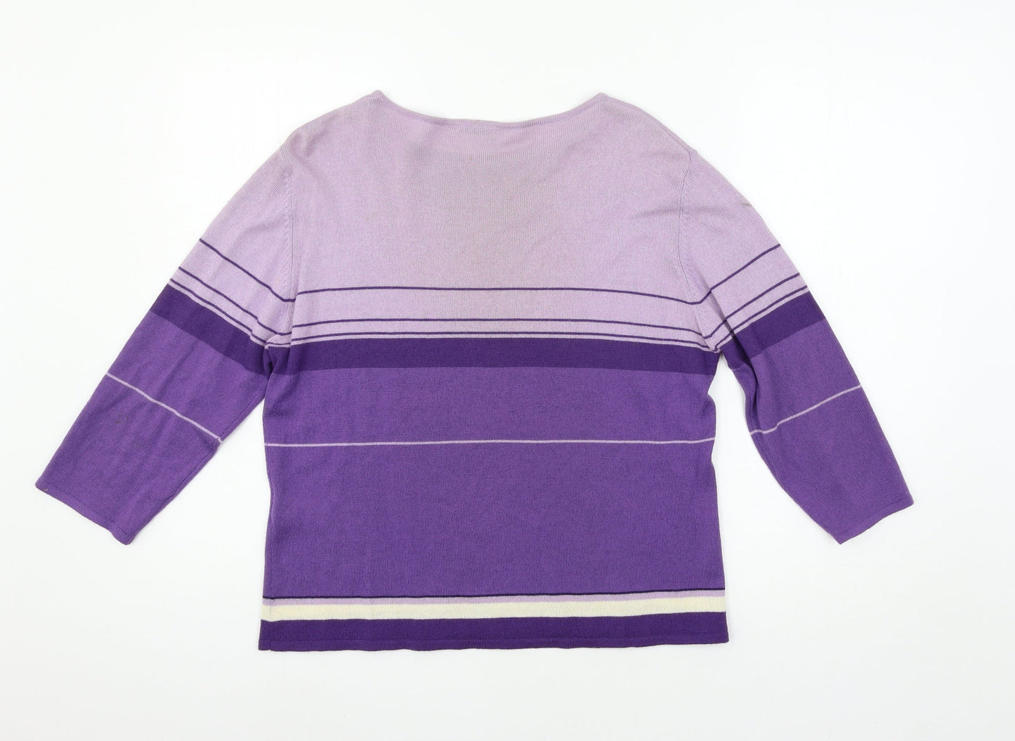 Womens UK Size L Planet Purple Pullover Jumper
