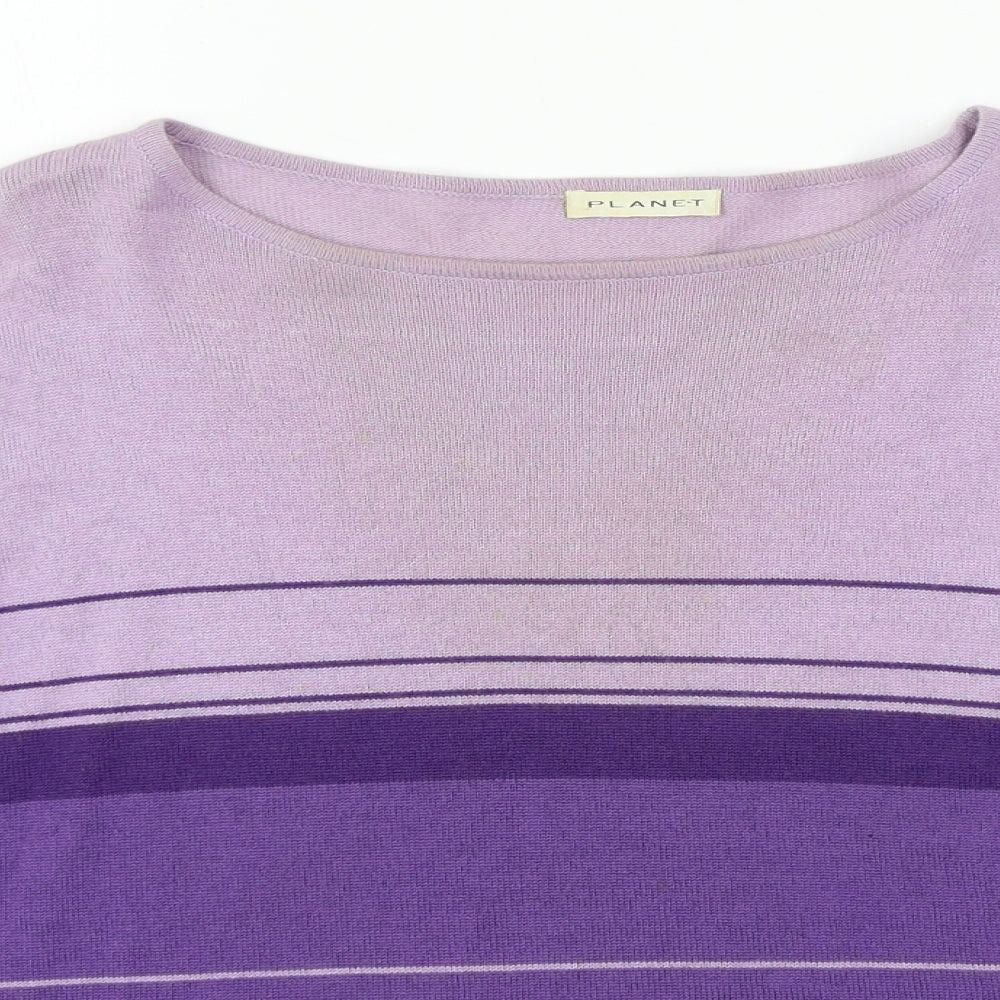 Womens UK Size L Planet Purple Pullover Jumper