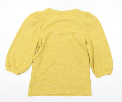 Womens UK Size 6 NEXT Yellow Pullover Jumper