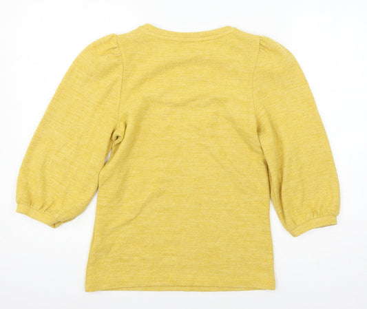 Womens UK Size 6 NEXT Yellow Pullover Jumper