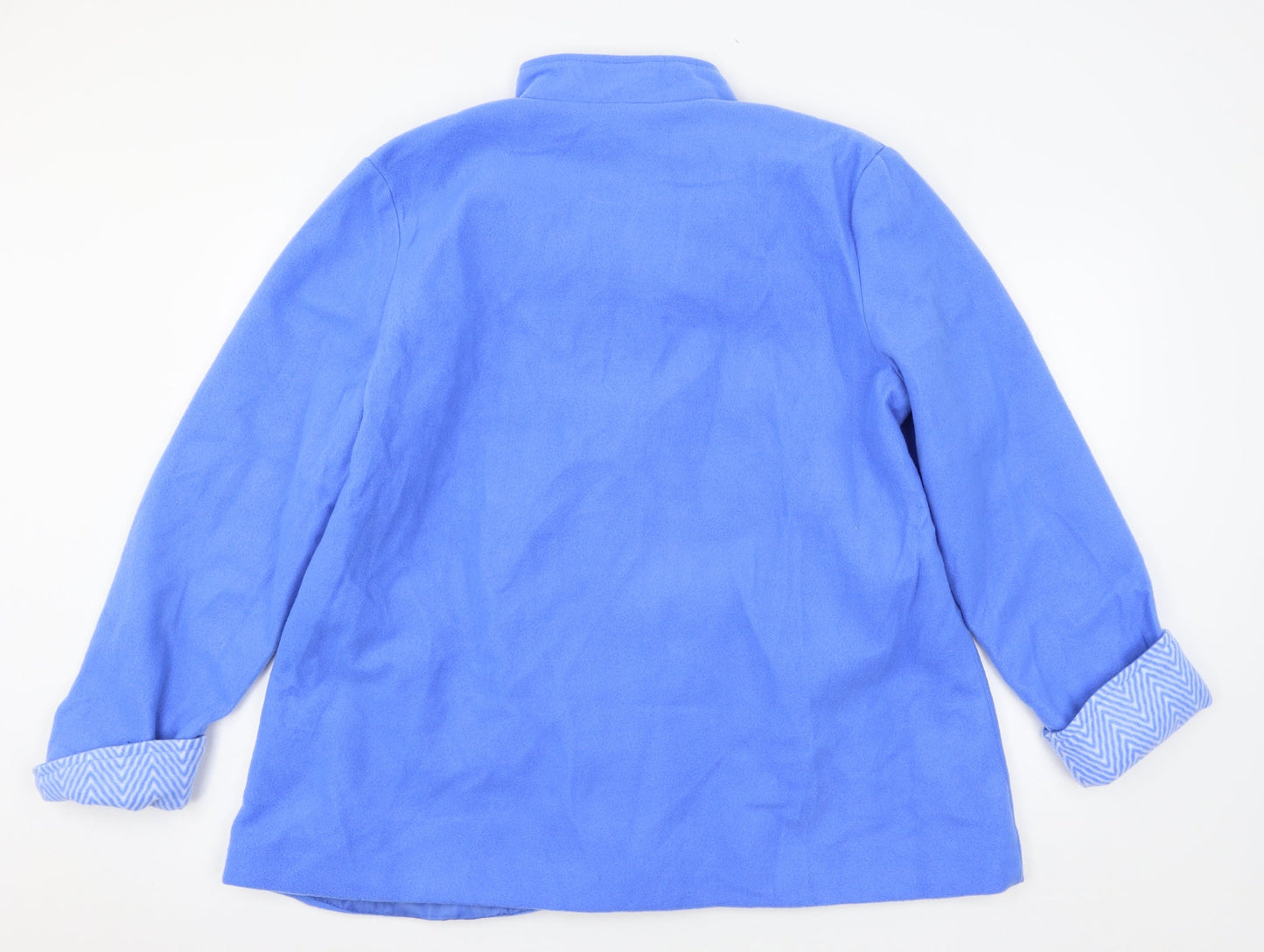 Womens UK Size 20 Anne De Lancay Blue Pea Coat