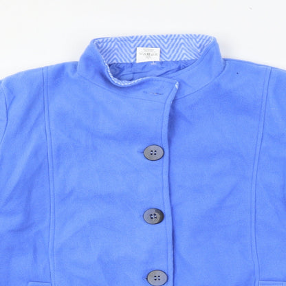 Womens UK Size 20 Anne De Lancay Blue Pea Coat