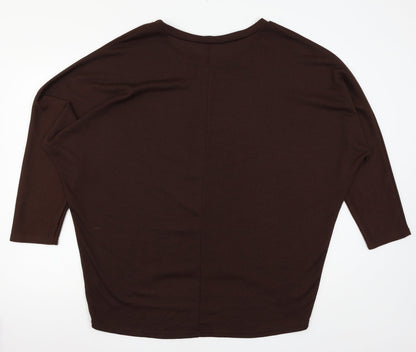 Zanza Womens Brown  Knit Pullover Jumper Size XL