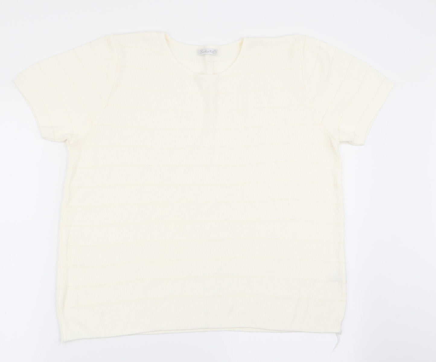 Berkertex Womens White   Basic T-Shirt Size 14