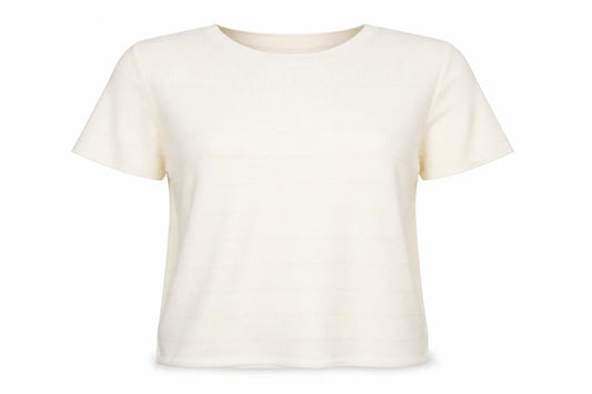 Front view of Berkertex women’s white basic t-shirt, size UK 14