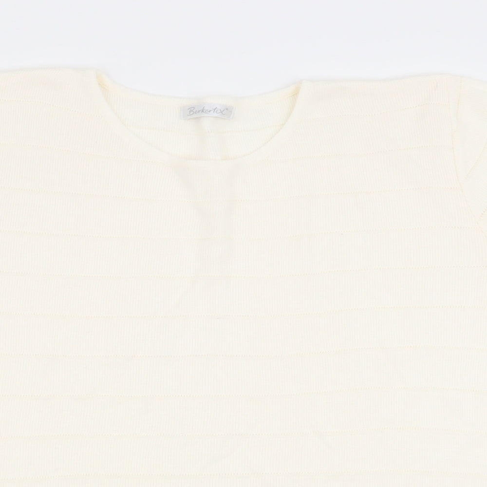 Berkertex Womens White   Basic T-Shirt Size 14