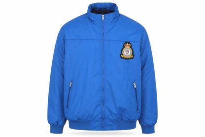 Front view of southbay men’s blue jacket, size S
