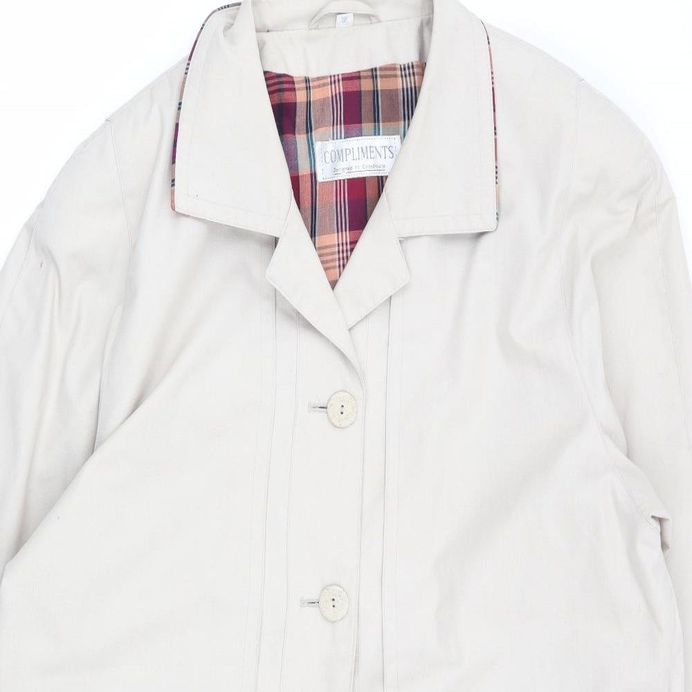 Womens UK Size 12 compliments Beige Overcoat