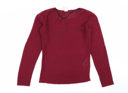 Womens UK Size S VERO MODA Red Pullover Jumper