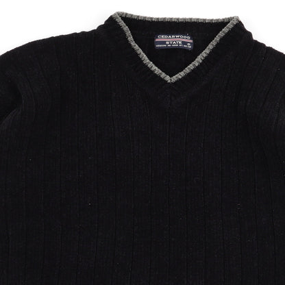Cedar Wood State Mens Black   Pullover Jumper Size M