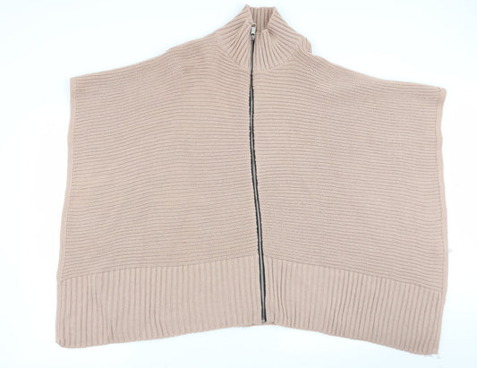 Womens UK Size S River Island Beige Full Zip Jumper
