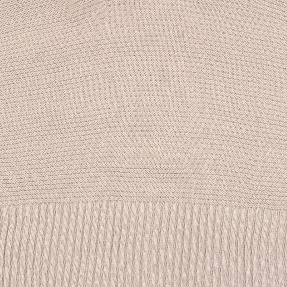 Womens UK Size S River Island Beige Full Zip Jumper