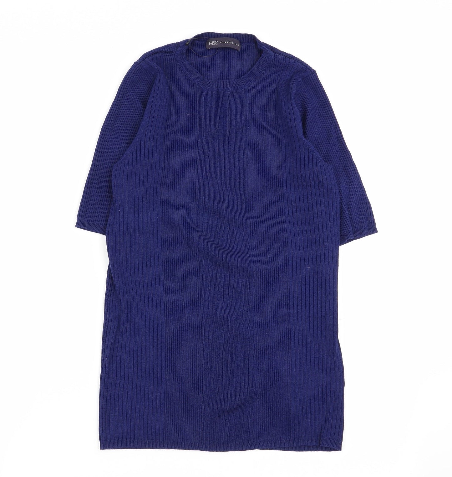 M&S Womens Blue   Basic T-Shirt Size 14