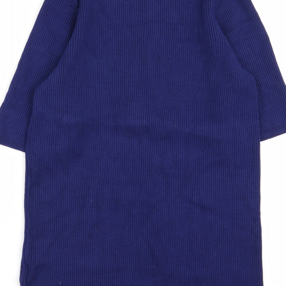 M&S Womens Blue   Basic T-Shirt Size 14