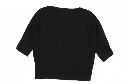 Womens UK Size M Debenhams Black Pullover Jumper