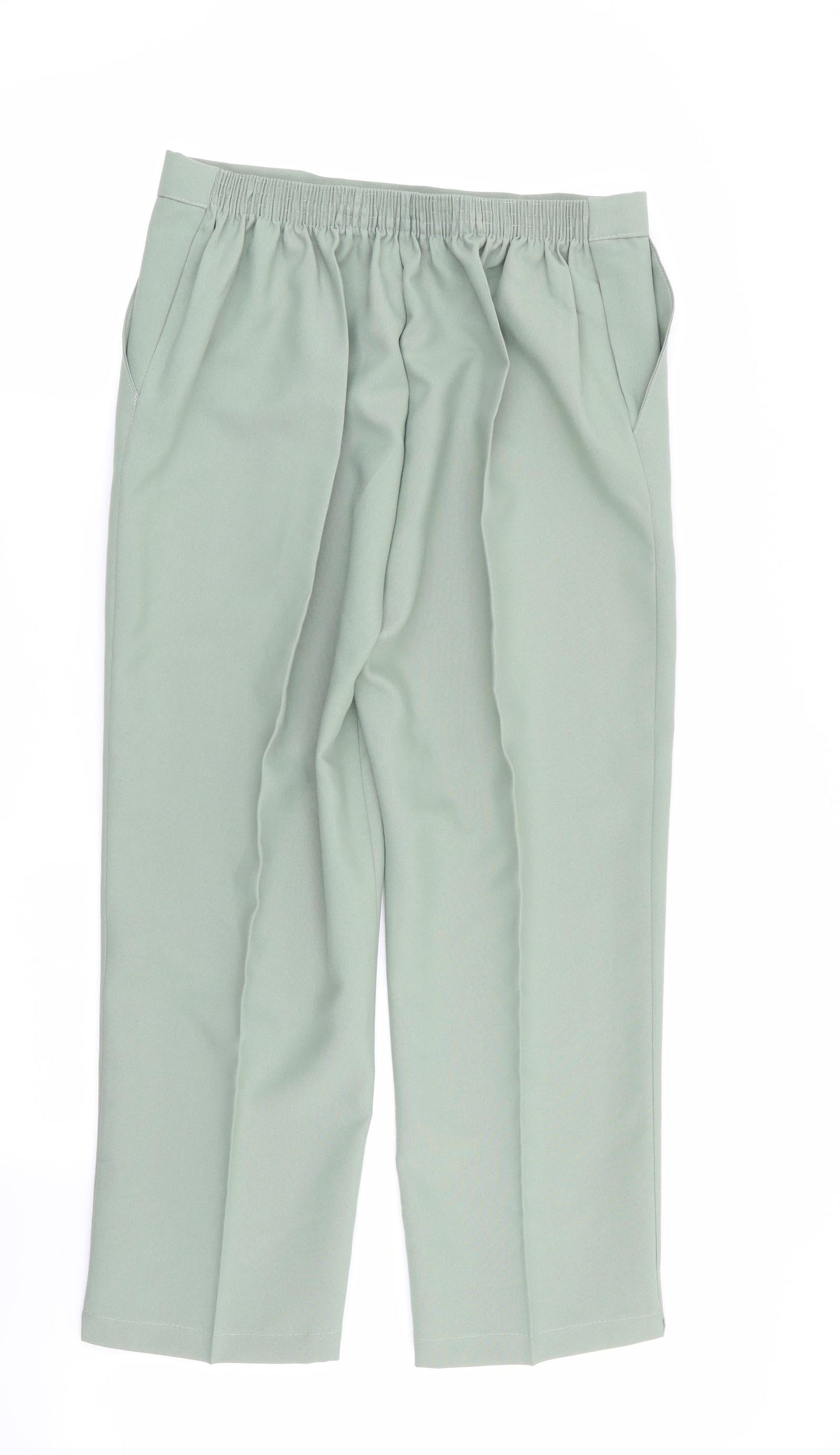 Womens UK Size 18 Preworn Regular Fit  Green Trousers