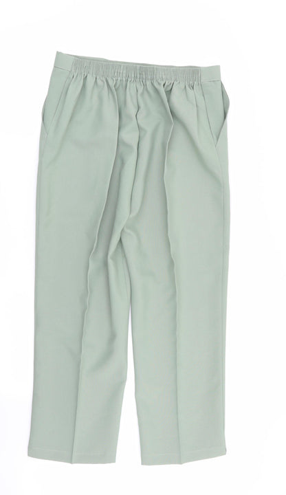 Womens UK Size 18 Preworn Regular Fit  Green Trousers