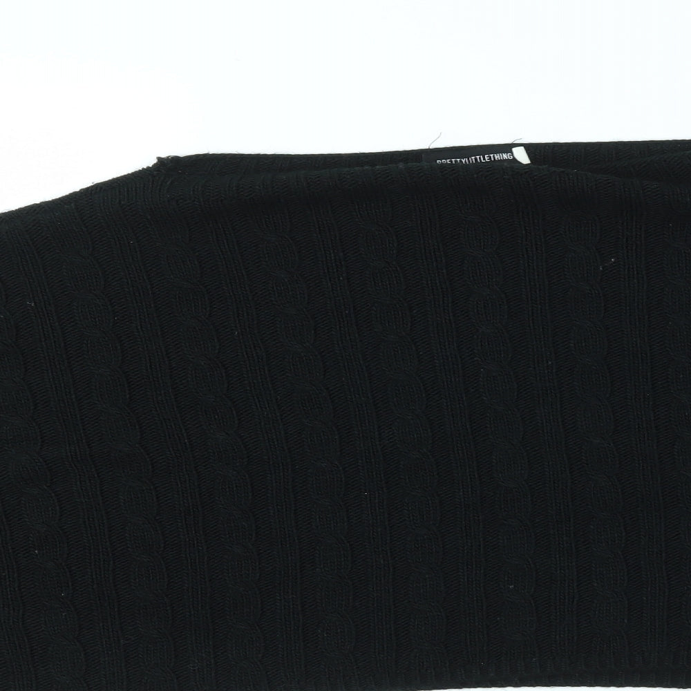Womens UK Size S pretty little  Thing Black Pullover Jumper
