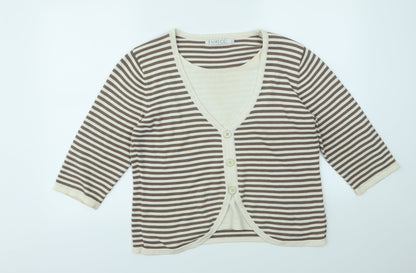 Womens UK Size 14 Emreco Brown Pullover Jumper