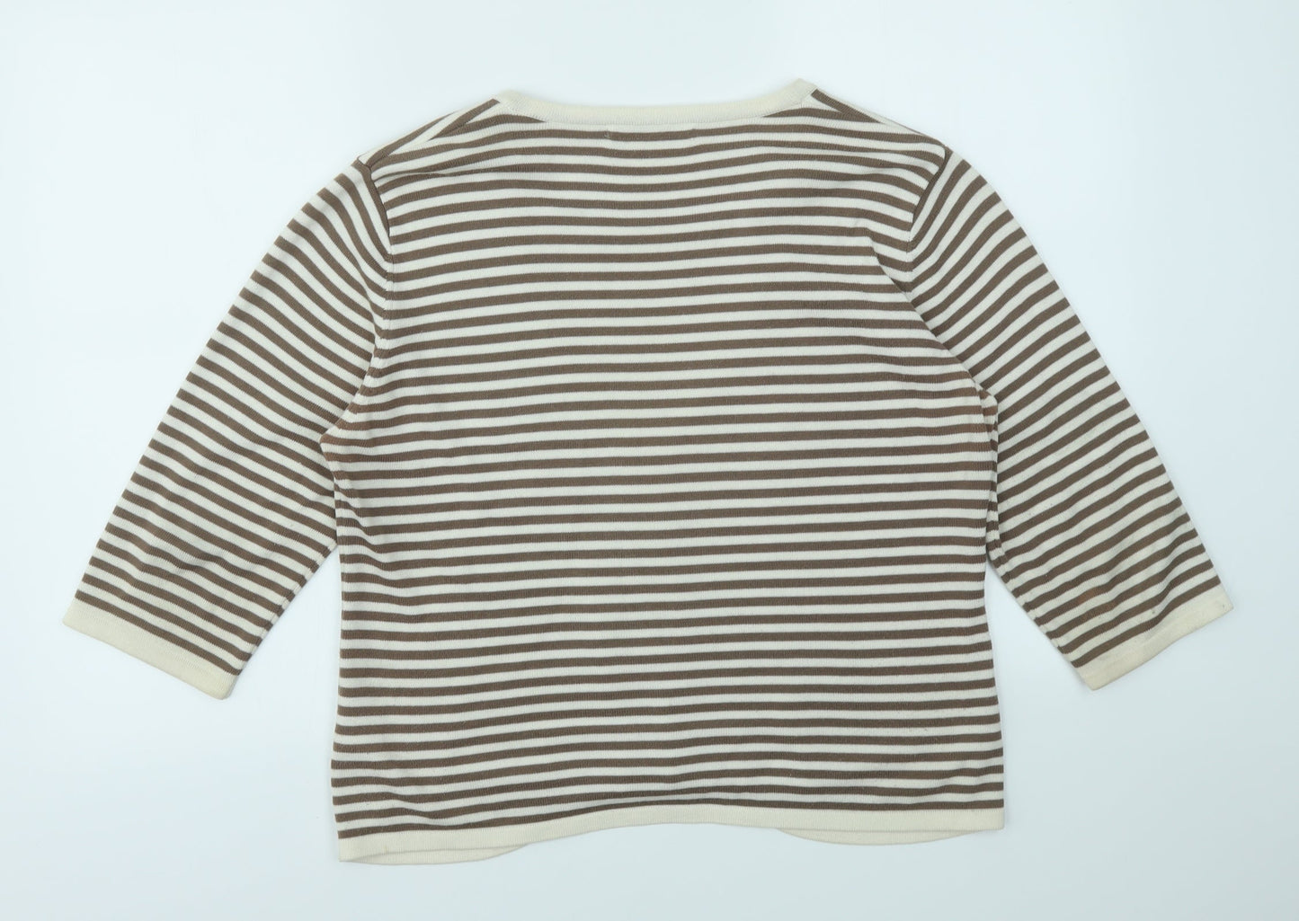 Womens UK Size 14 Emreco Brown Pullover Jumper