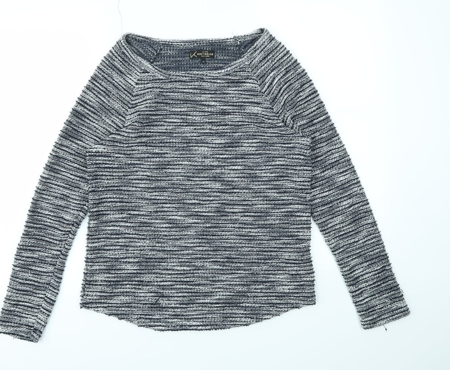 Womens UK Size 10 KNITWEAR Blue Pullover Jumper