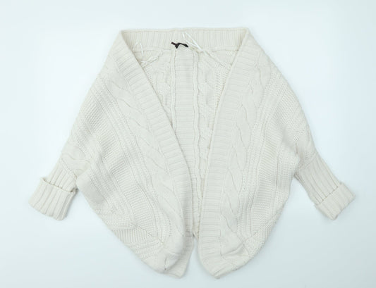 Womens UK Size S Preworn White Cardigan Jumper
