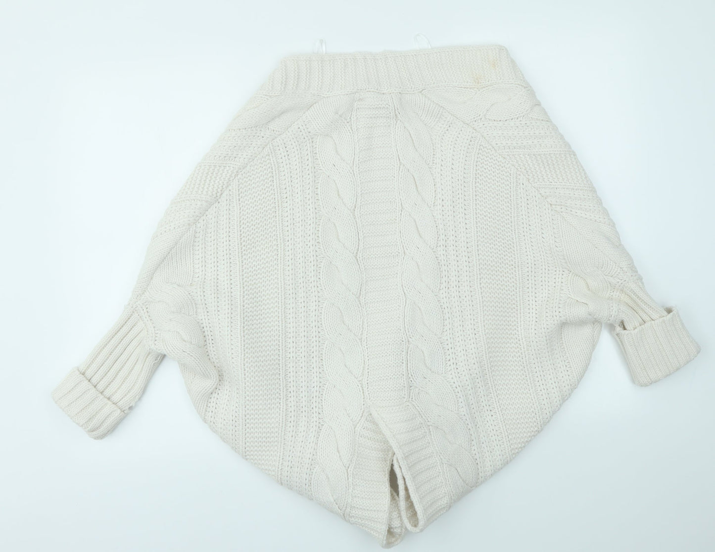 Womens UK Size S Preworn White Cardigan Jumper