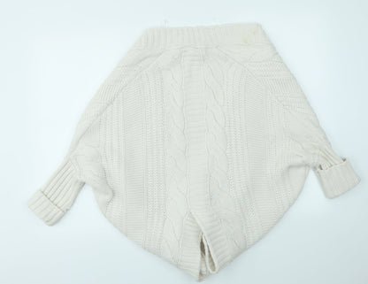 Womens UK Size S Preworn White Cardigan Jumper