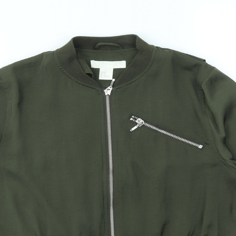 Womens UK Size 8 H&M Green Jacket
