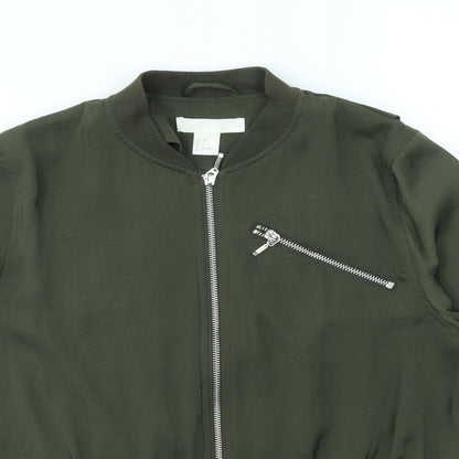 Womens UK Size 8 H&M Green Jacket