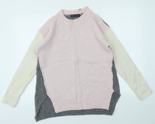 Womens UK Size S M&S Multicoloured Henley Jumper