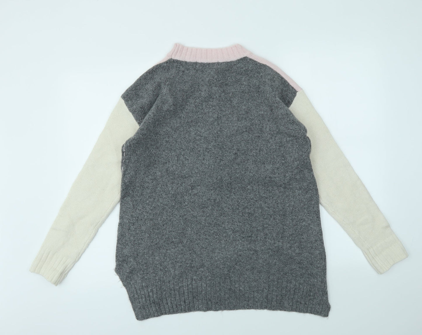 Womens UK Size S M&S Multicoloured Henley Jumper