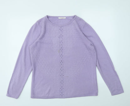 Womens UK Size XL ANNA ROSE Purple Pullover Jumper