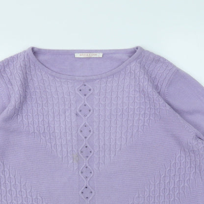 Womens UK Size XL ANNA ROSE Purple Pullover Jumper